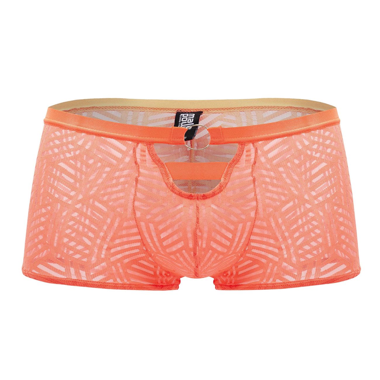 Male Power 125-284 Rude Awakening Cheeky Cutout Short Neon Orange