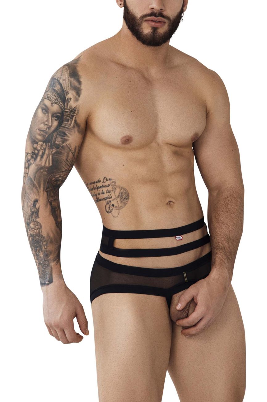 Pikante 1020 Plasencia Open Pouch Briefs Black
