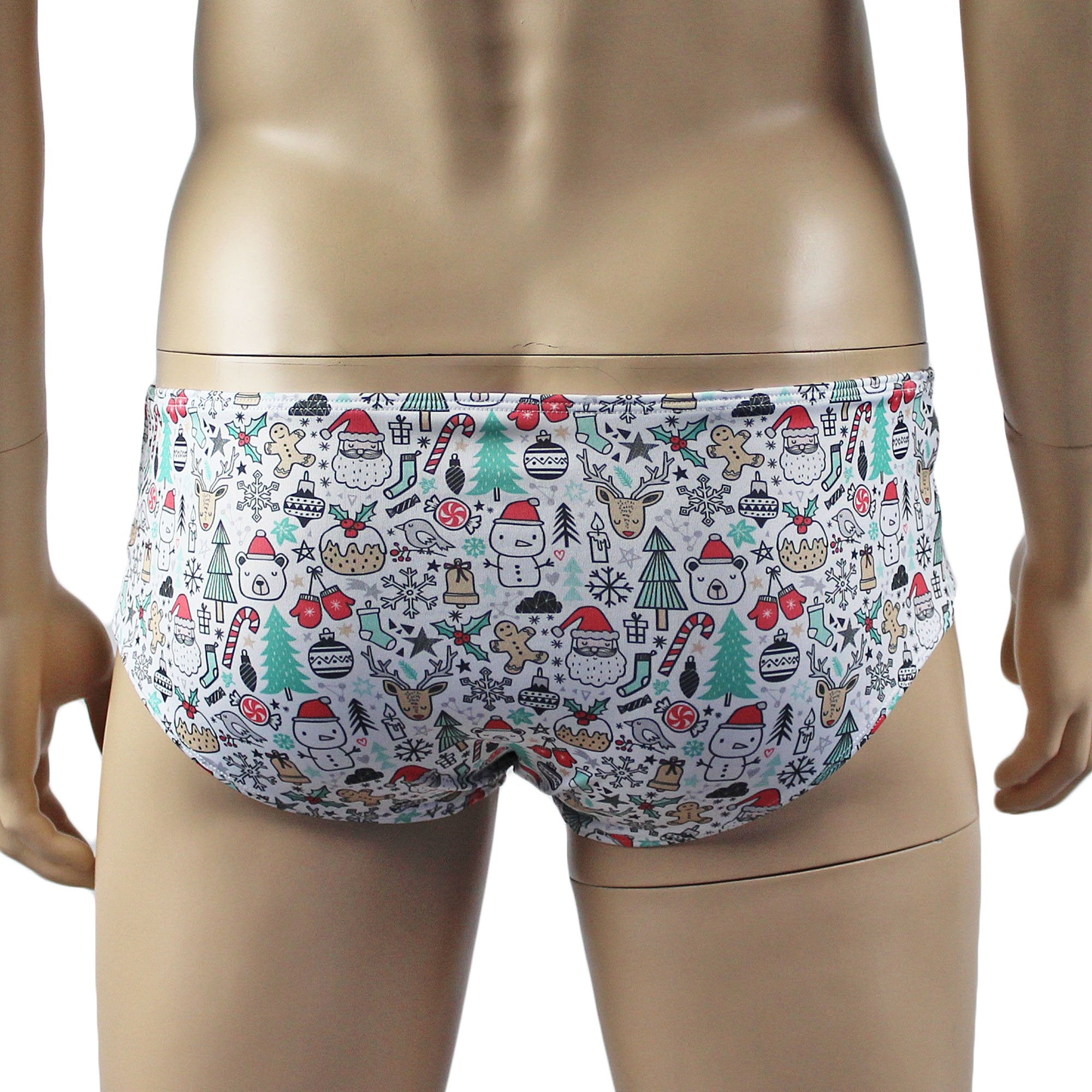 Christmas Holiday Gift Wrap Mens Boxer Brief Xmas Underwear