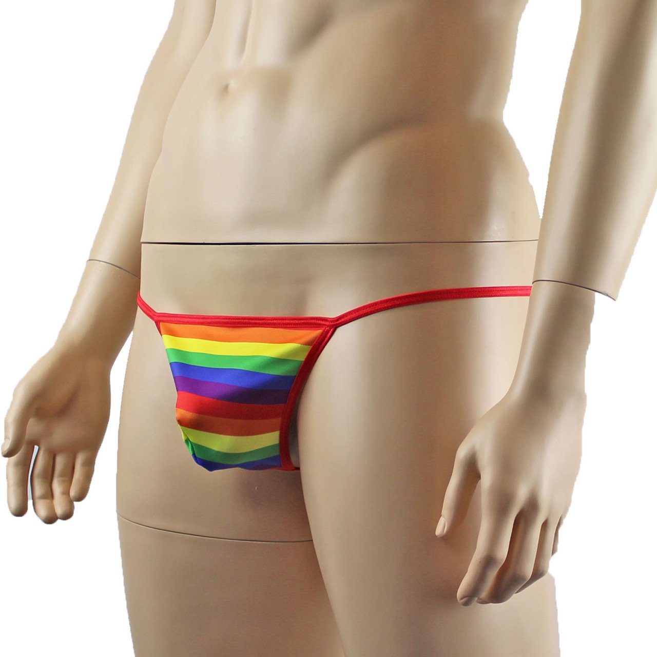 Gay Pride Mens Rainbow LGBTQ G string Pouch Underwear