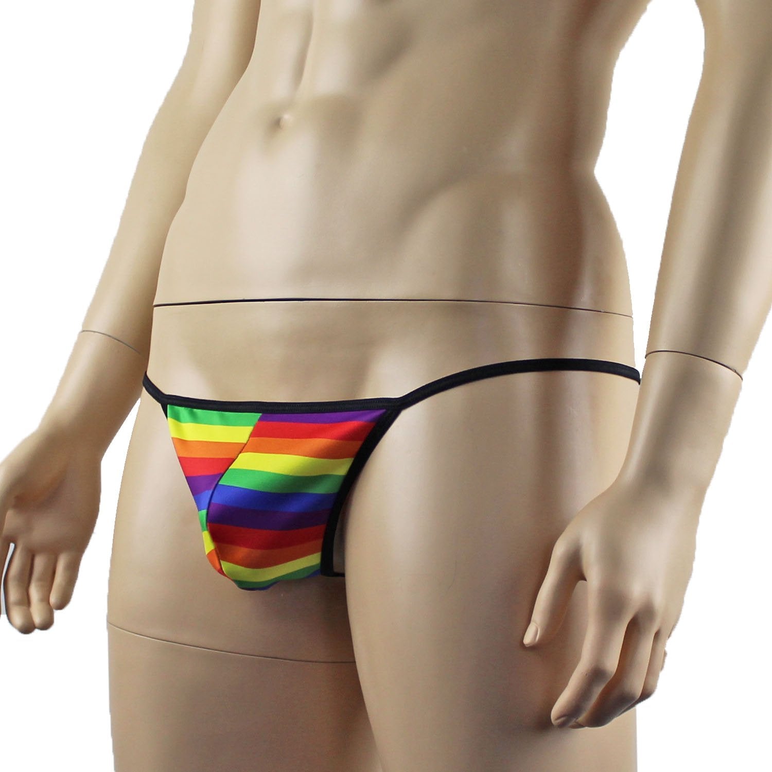 Gay Pride Rainbow Mens G string Pouch Underwear