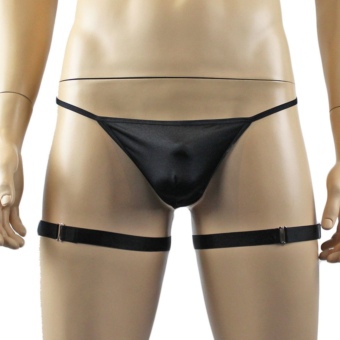 Mens Underwear Adjustable  Leg Garters Black