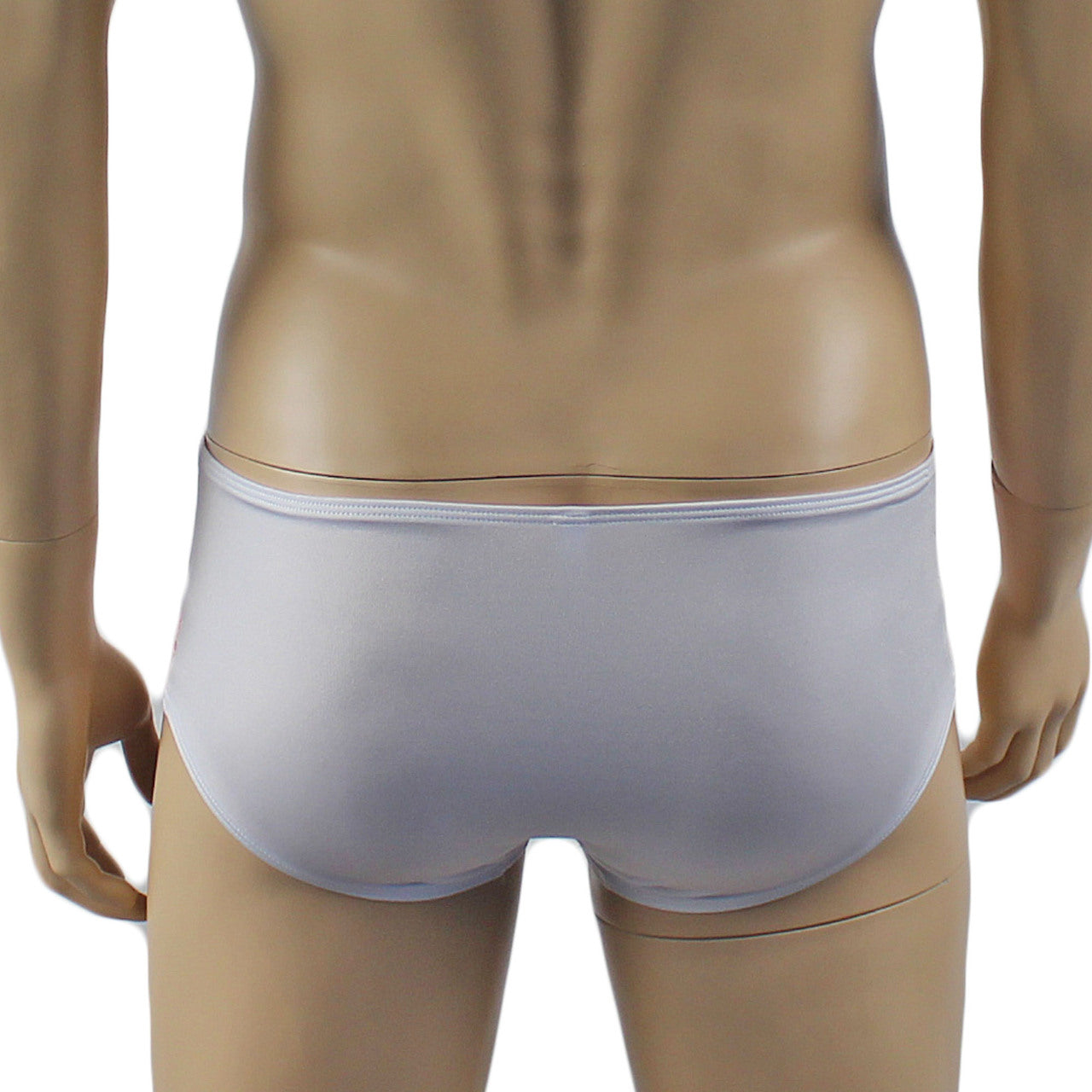 Mens Luxury Stretch Boxer Brief with Beautiful Lace White