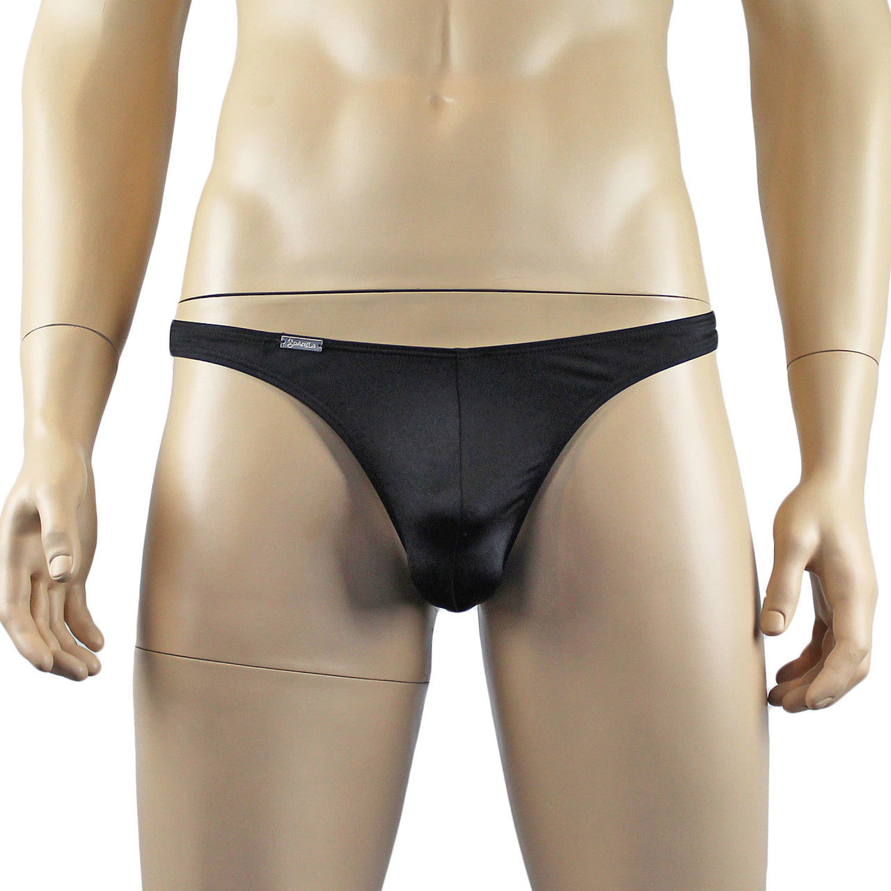 Mens Mick Spandex Medium Rise G string Thong Underwear Lingerie Black