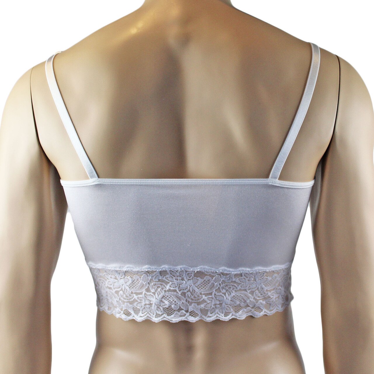 Male Romance Stretch Spandex Camisole Top & Thong for Lingerie Men White or Black