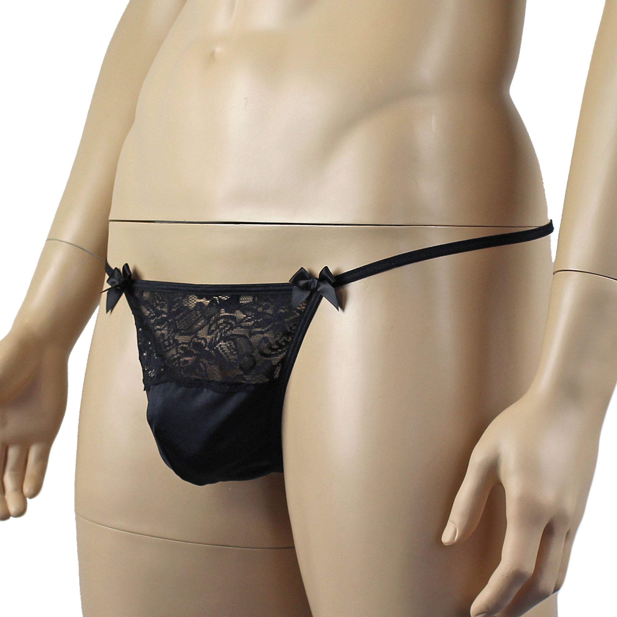 Male Romance Pouch G string with Sexy Wide Back White or Black