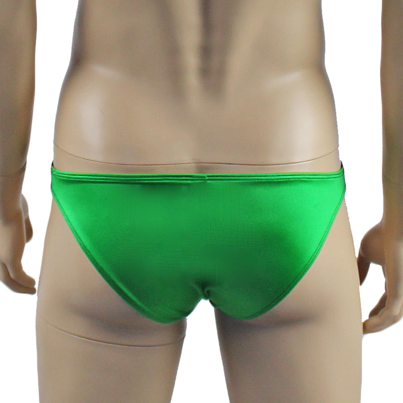 Mens Risque Bikini Brief Green & Black Lace