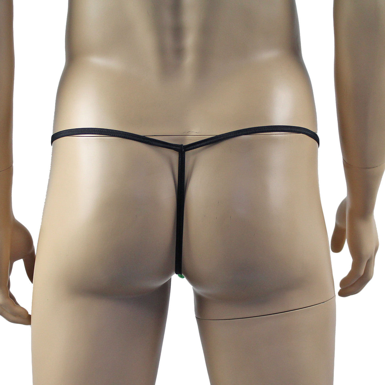 Mens Risque Camisole Mini Dress Chemise, G string & Stockings Teal and Black Lace