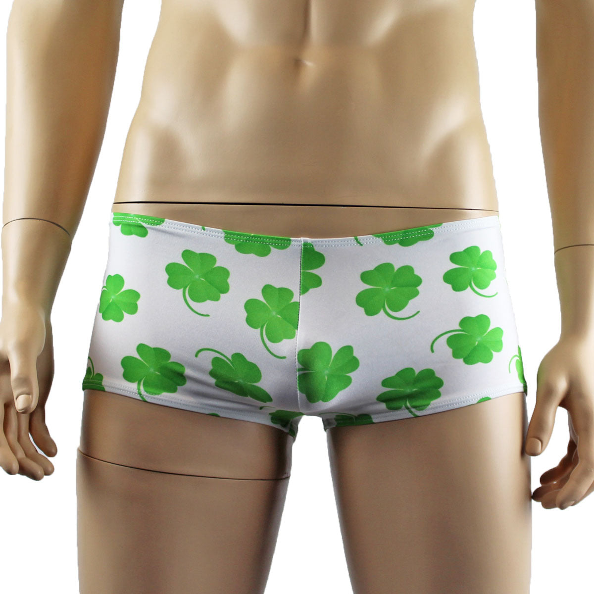 Mens St Patricks Day Lucky 4 Leaf Clover Mini Boxer Briefs