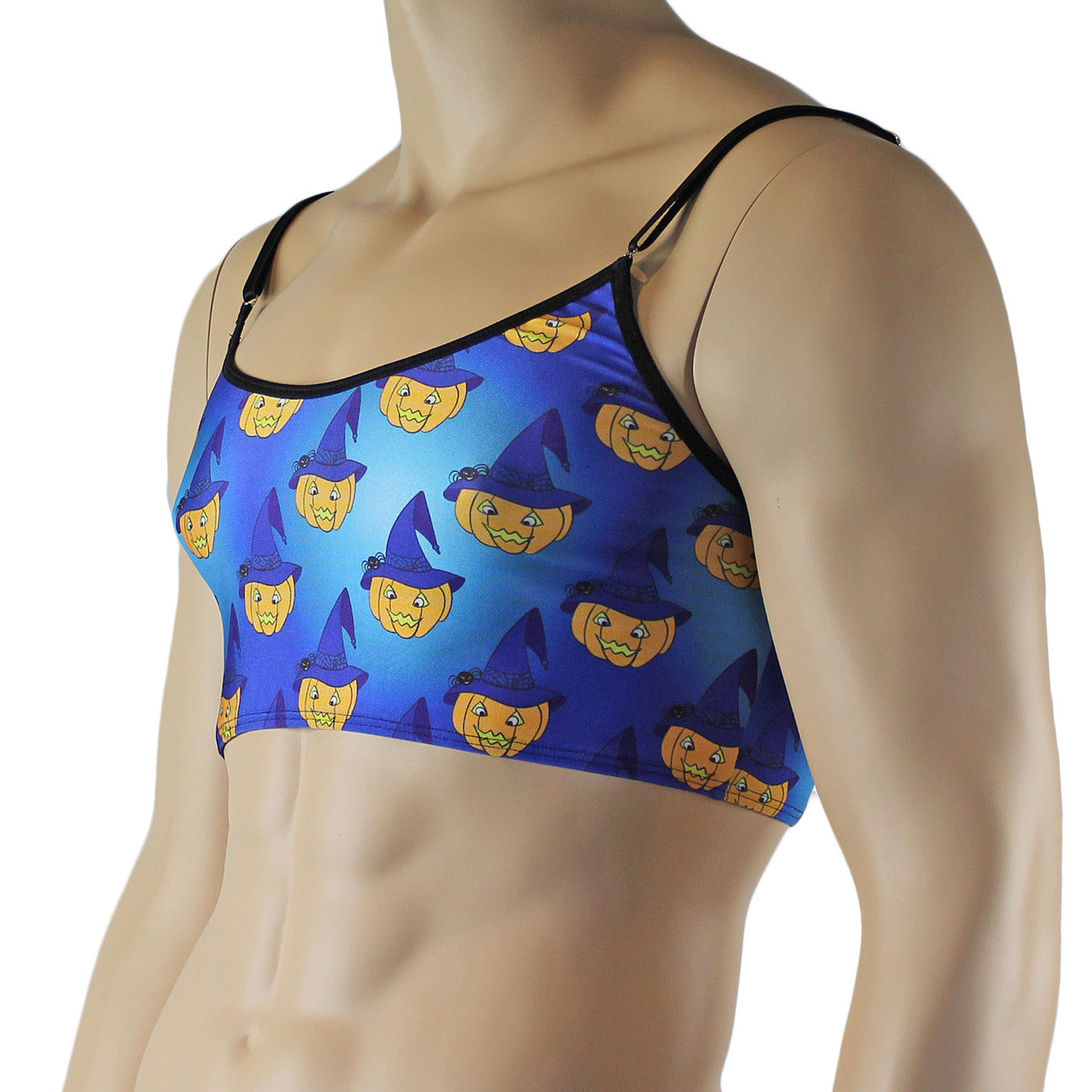 Mens Halloween Witches Pumpkin Face Camisole Top