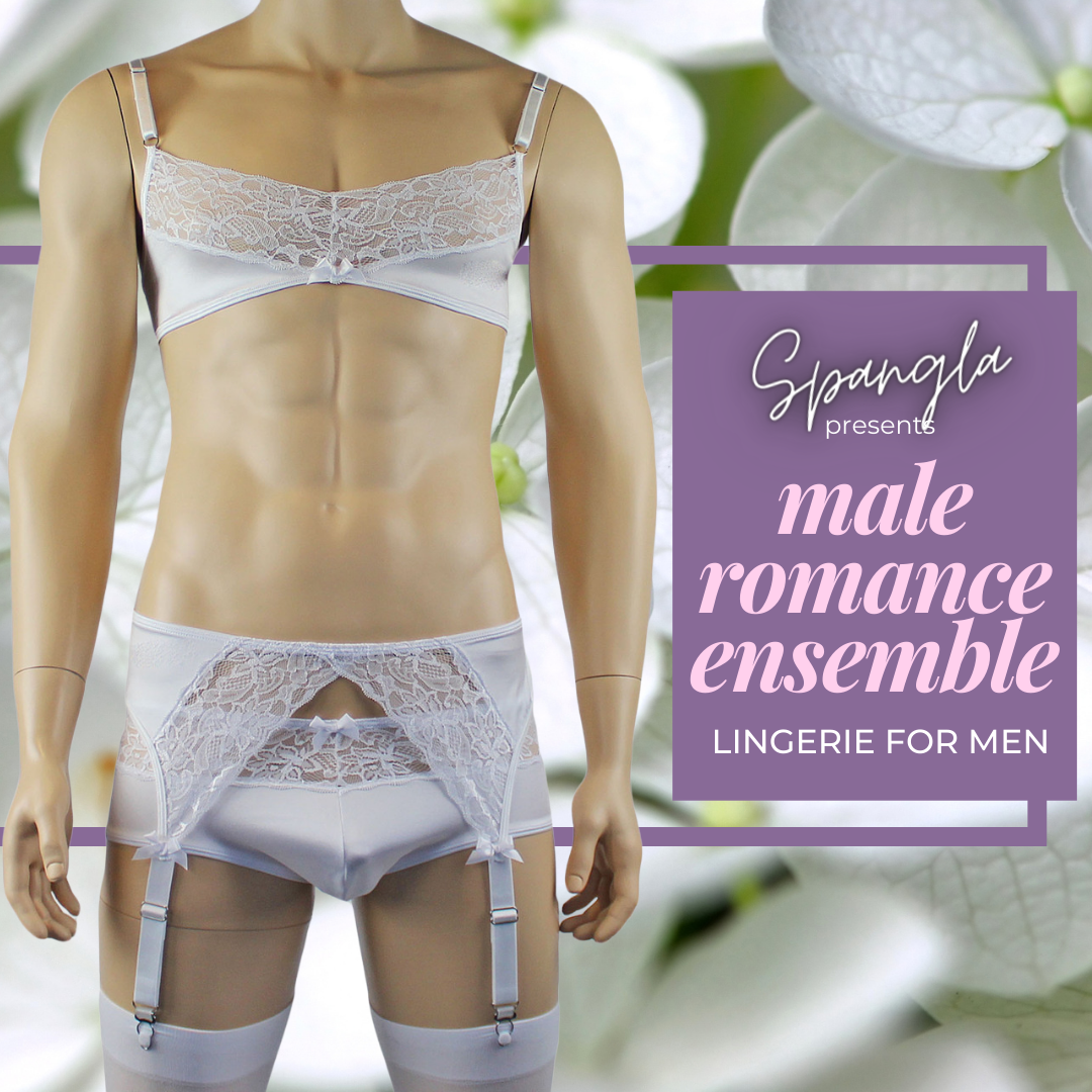 Create a Lasting Romance with this Elegantly White Spangla Bra Top Ensemble