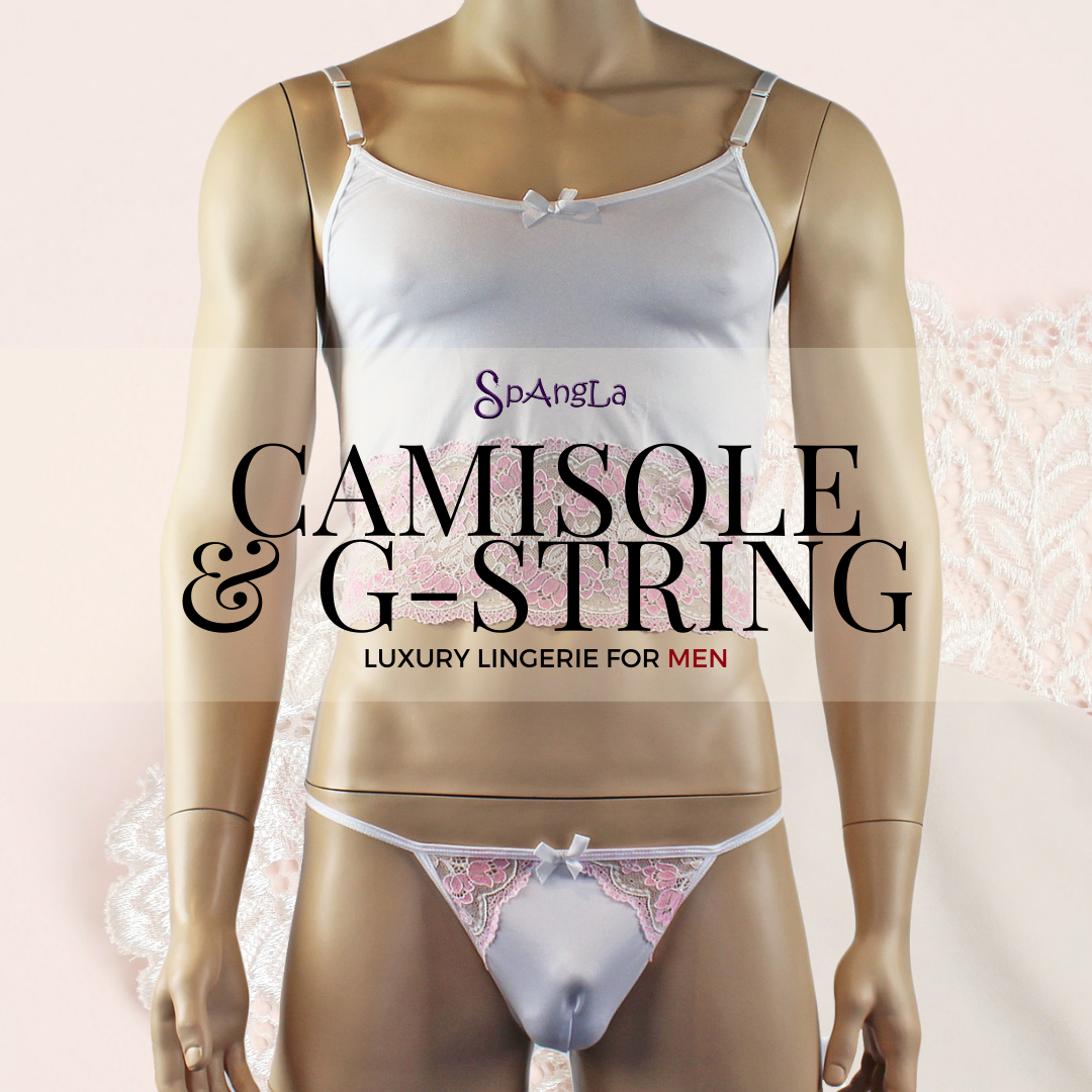 The Blissful Luxury of a Spangla Camisole and G-string Mens Lingerie