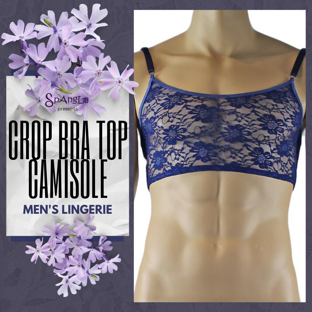 Let You Bust Flourish in the Spangla Lace Crop Bra Top Camisole!