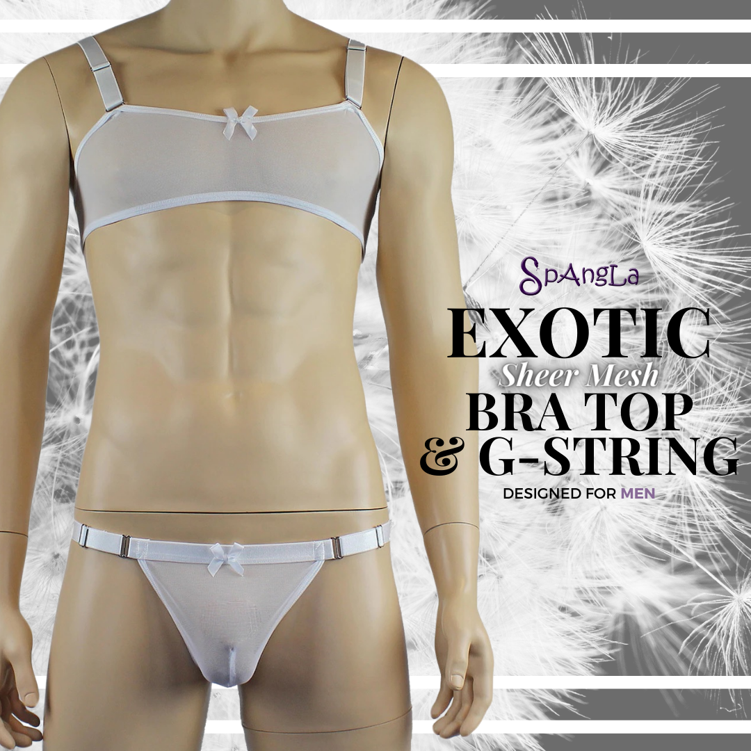 Spangla Presents the Exotic Beauty of Men’s Lingerie in Sheer White!