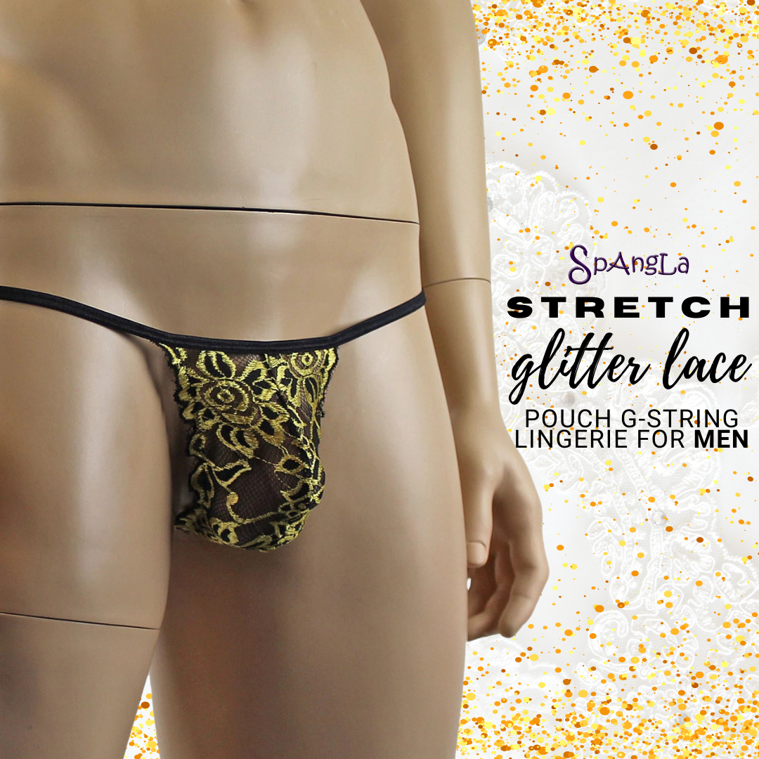 Minimalistic Glitter from a Sexy Lace Pouch G-string by Spangla