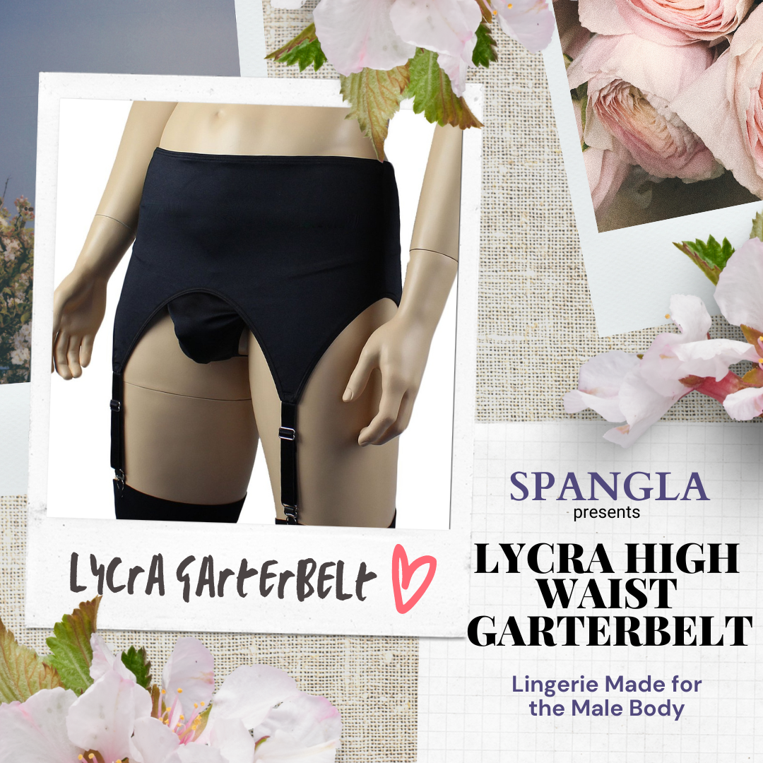 Step Up Your Mens Lingerie Game with the Spangla Lycra High Waist Garterbelt