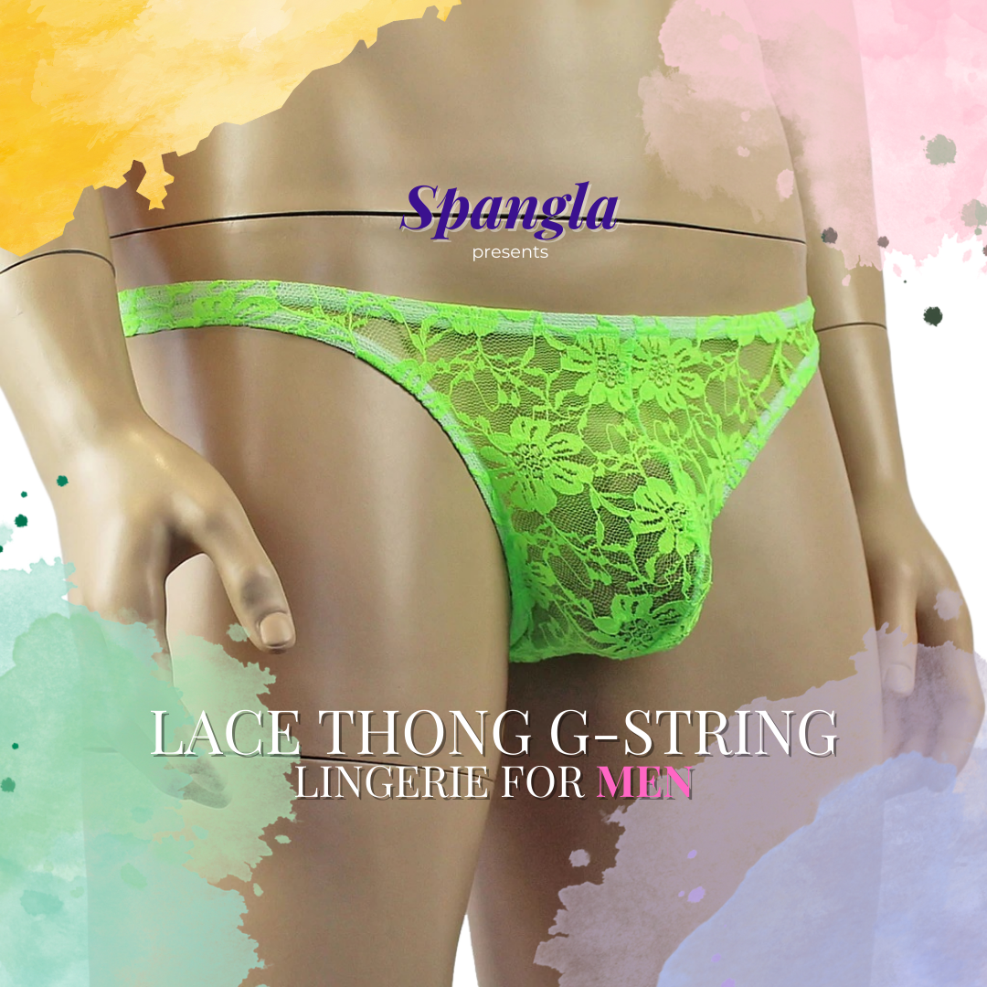 Spangla Stuns in an All Lace Thong Number That is Truly Bright and Beautiful