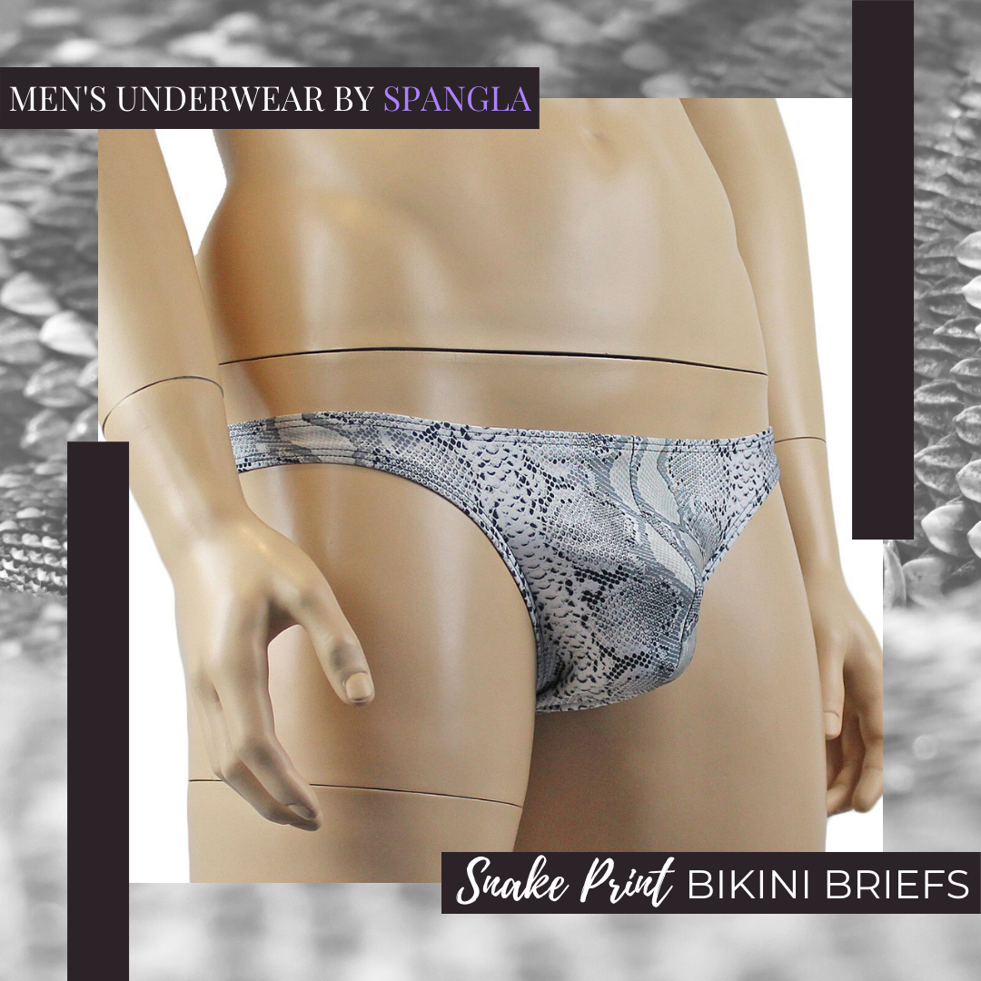 Be Cunning & Sexy in the Bedroom in the Spangla Snake Print Bikini Brief!