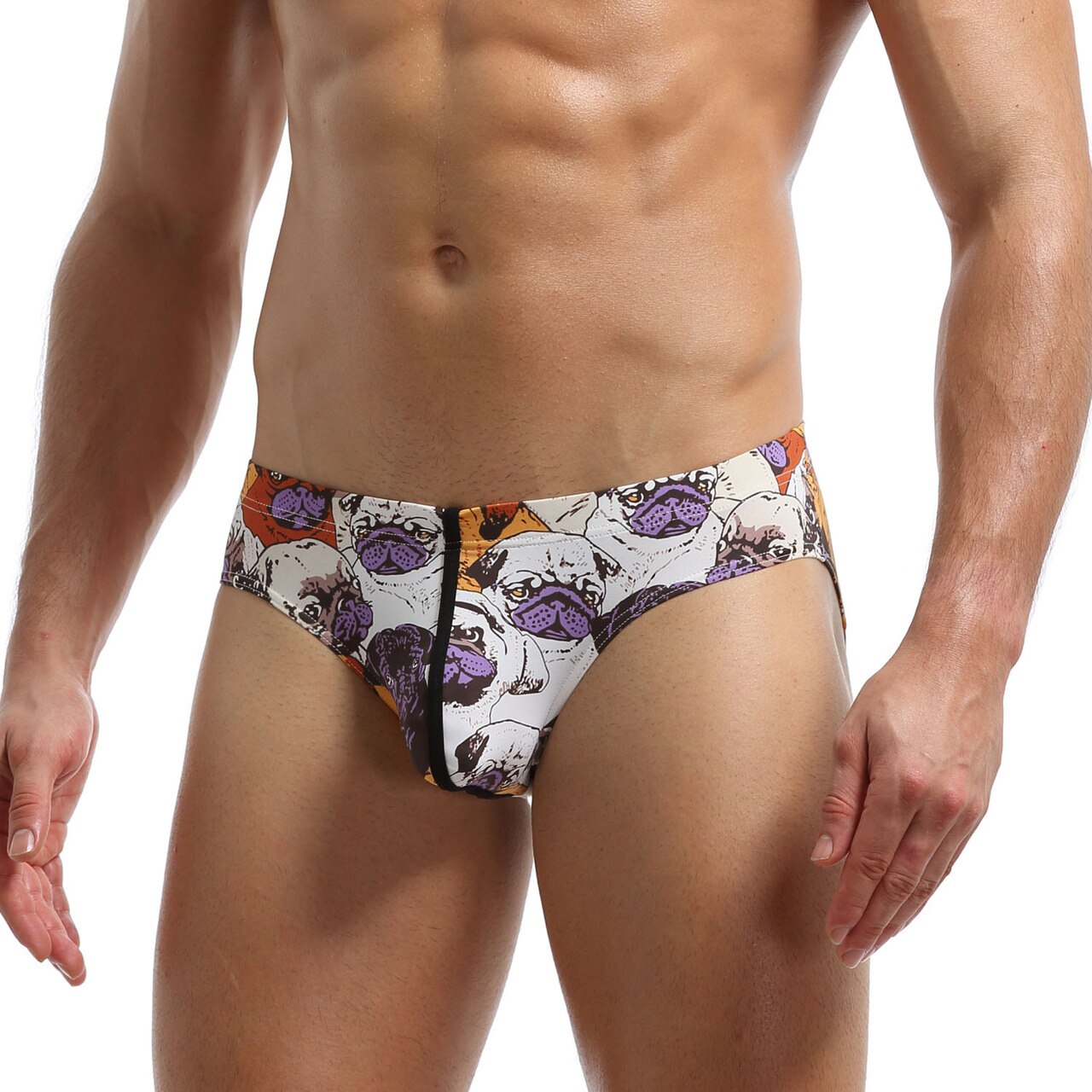 JCSTK - Mens Polymide Comfortable & Light Bikini Briefs Bull Dogs