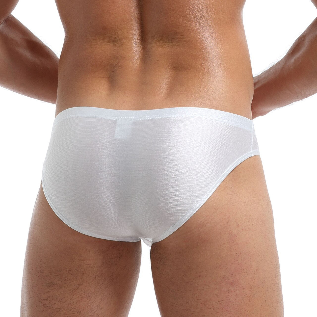 JCSTK - Mens Soft and Silky Comfortable Poly Bikini Brief White