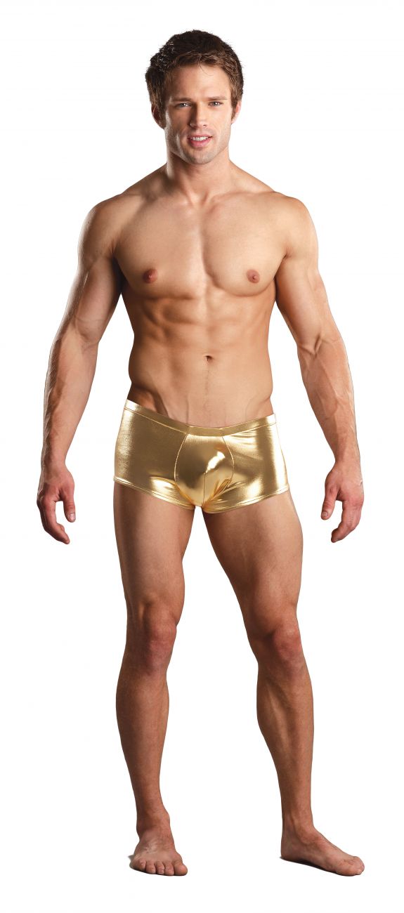 JCSTK - Male Power 153070 Heavy Metal Mini Short Boxer Briefs Gold