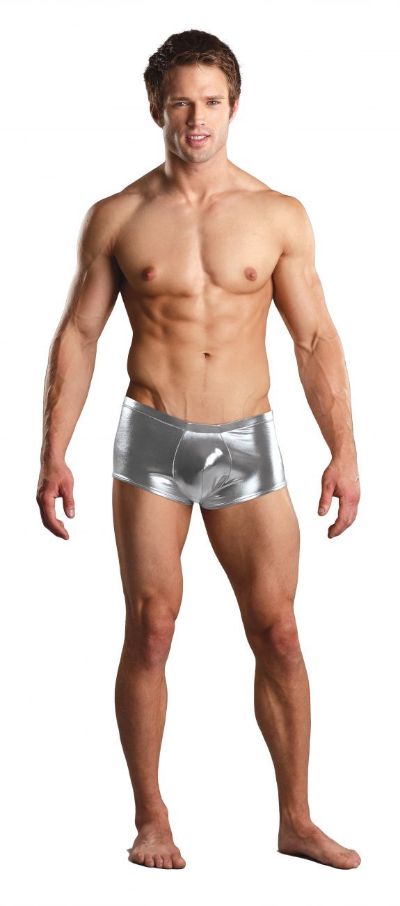 JCSTK - Male Power 153070 Heavy Metal Mini Short Boxer Briefs Silver