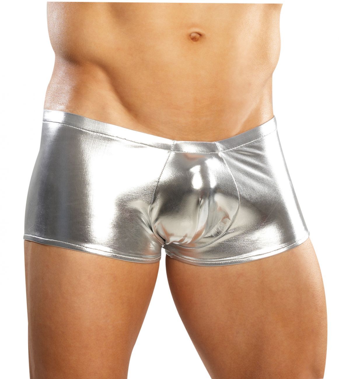 JCSTK - Male Power 153070 Heavy Metal Mini Short Boxer Briefs Silver