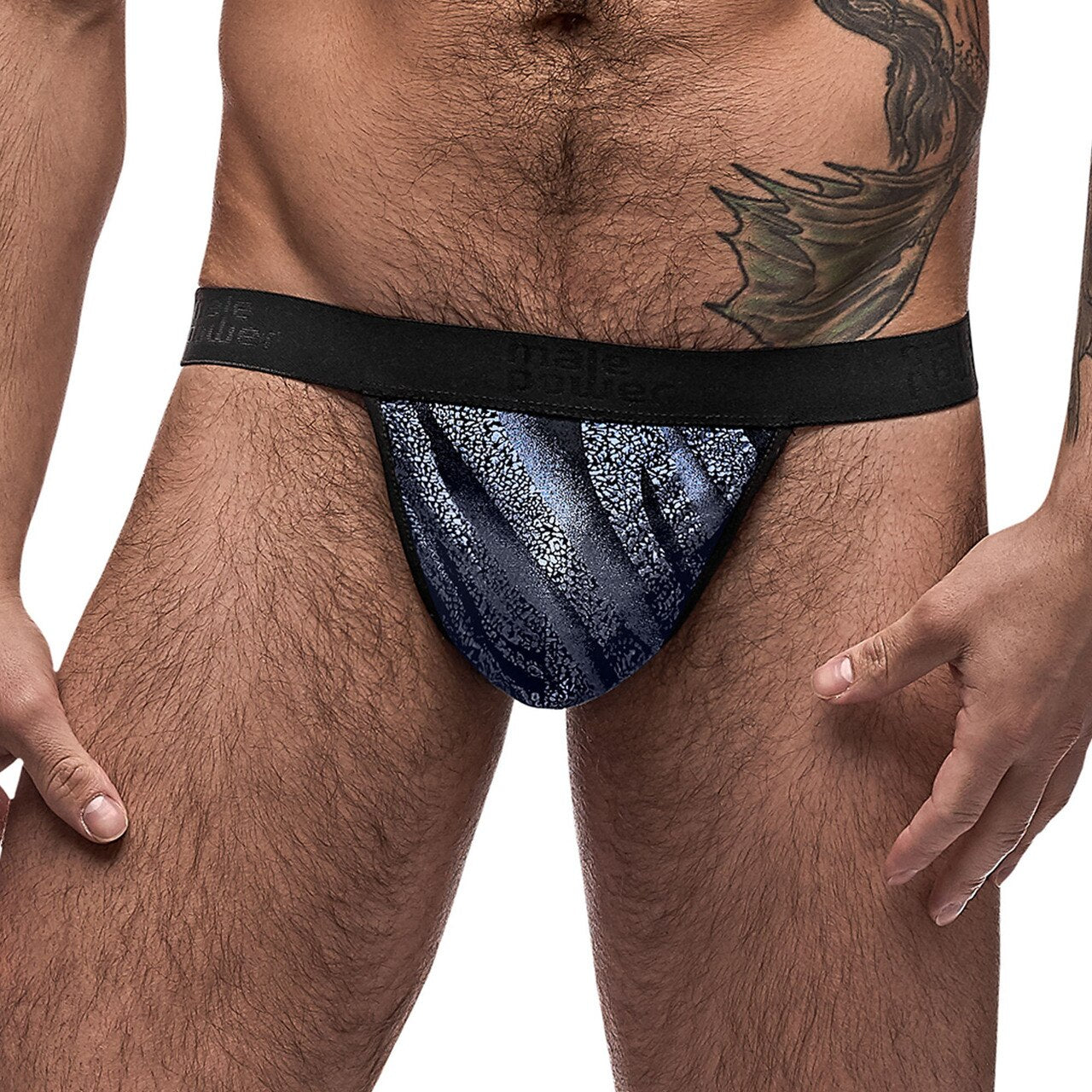 JCSTK - Mens Blue Streak Thong Blue and Black