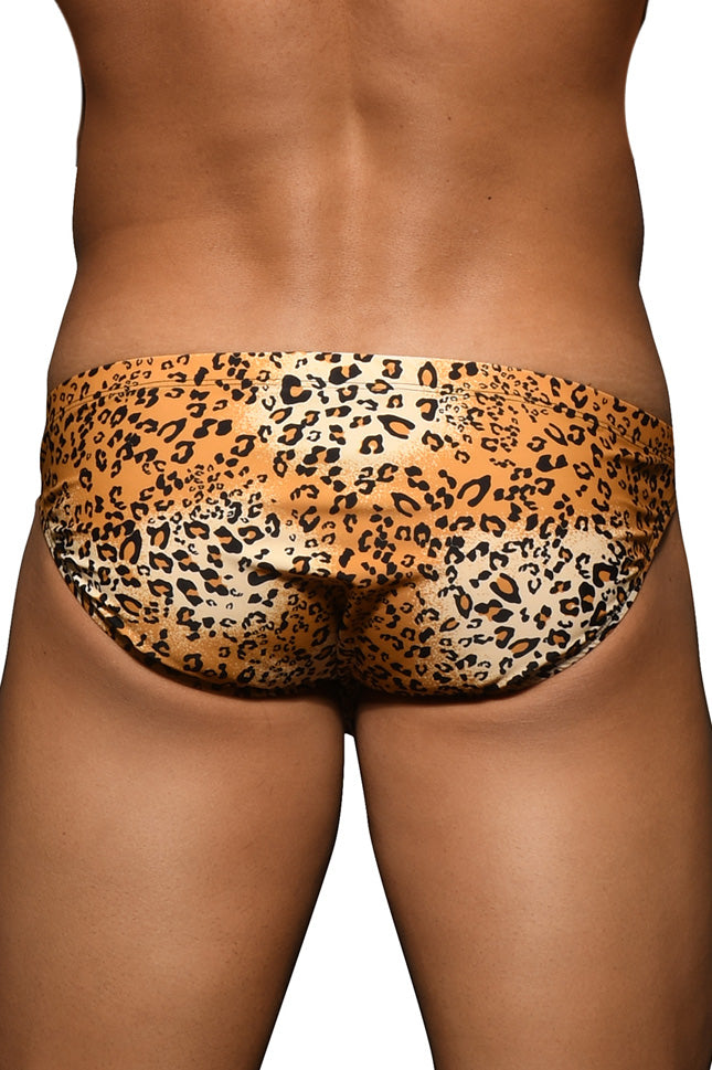 JCSTK - Andrew Christian AC-7945 Unleashed Mens Leopard Print Ring Bikini Swimwear Underwear w/ ALMOST NAKED® Printed