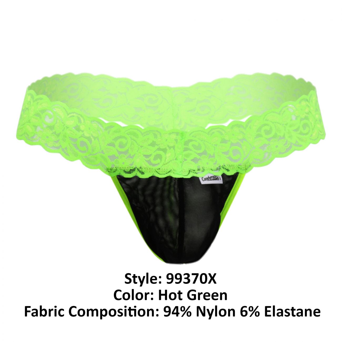 JCSTK - CandyMan 99370X Alluring Thongs Hot Green Plus Sizes