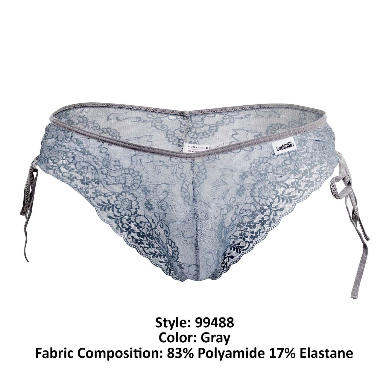 JCSTK - CandyMan 99488 Side Tie Lace Bikini Gray