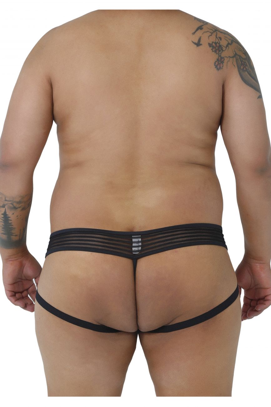 JCSTK - CandyMan 99493X G-String Jockstrap Black Plus Sizes