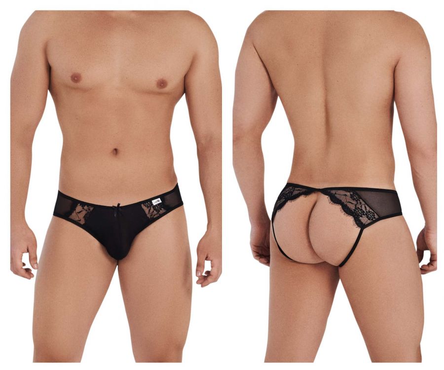 JCSTK - CandyMan 99538 Sexy Lace Jockstrap Black