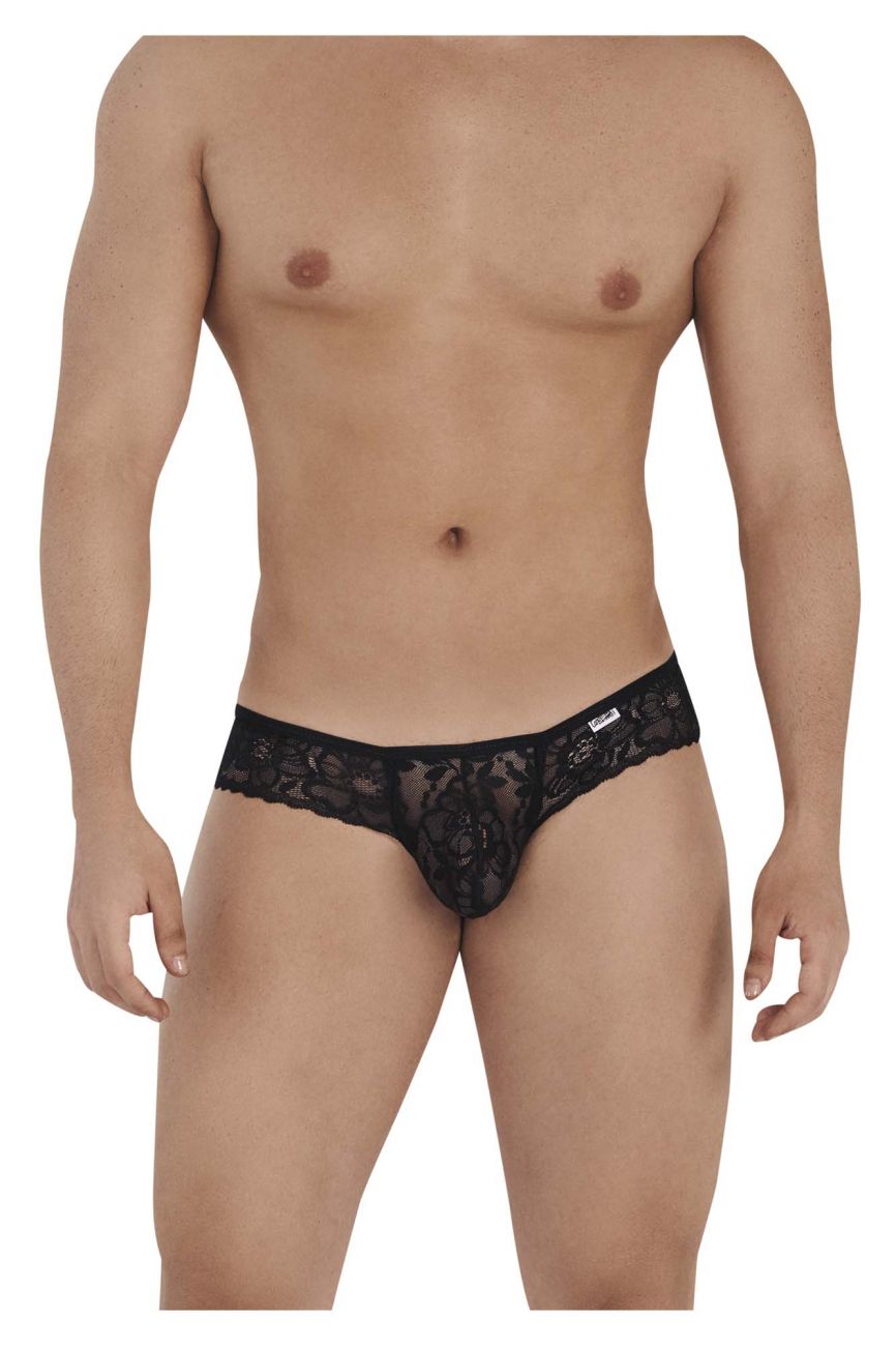 JCSTK -  CandyMan 99551 Lace Peekaboo Briefs Black