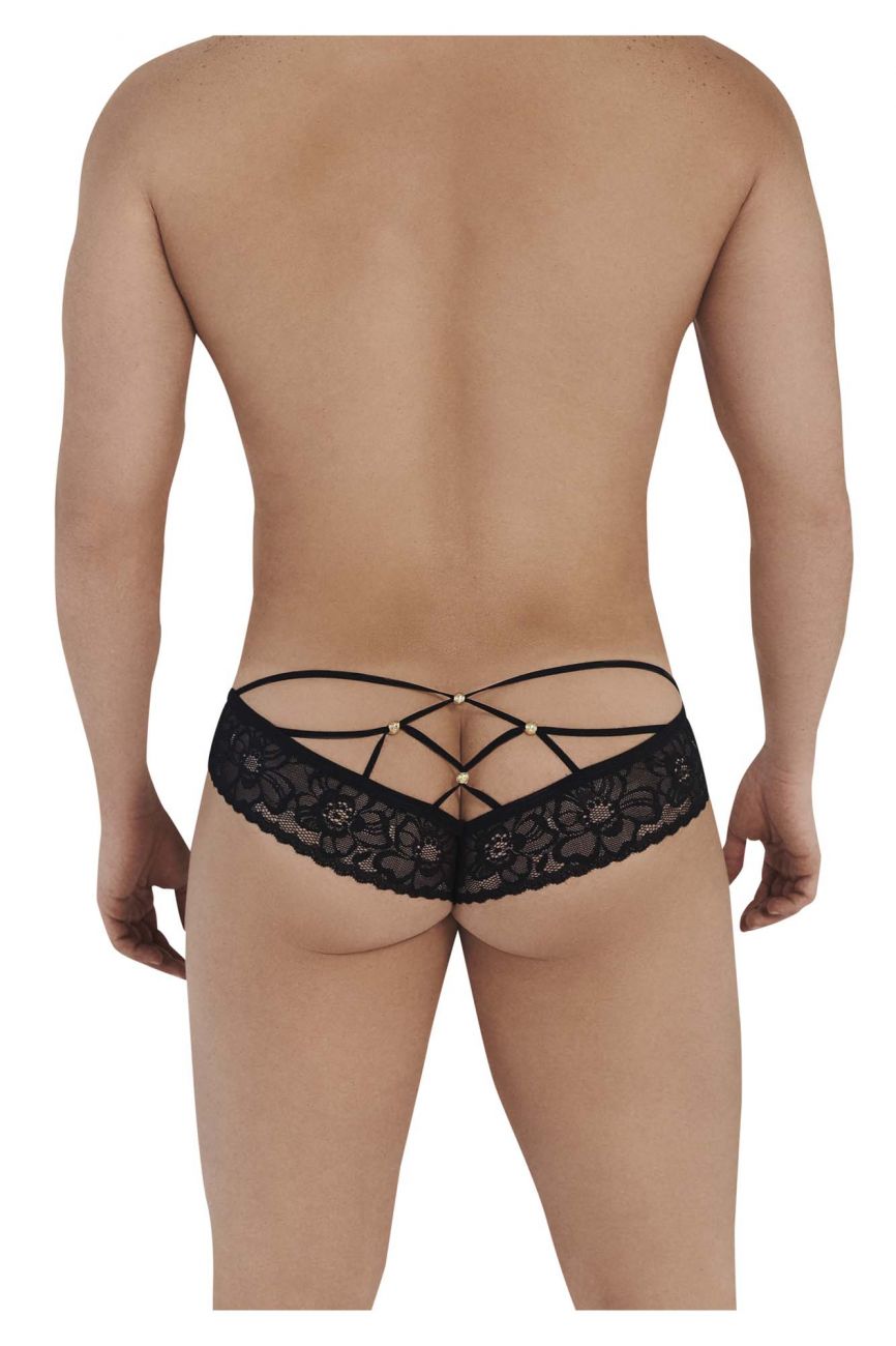 JCSTK -  CandyMan 99551 Lace Peekaboo Briefs Black