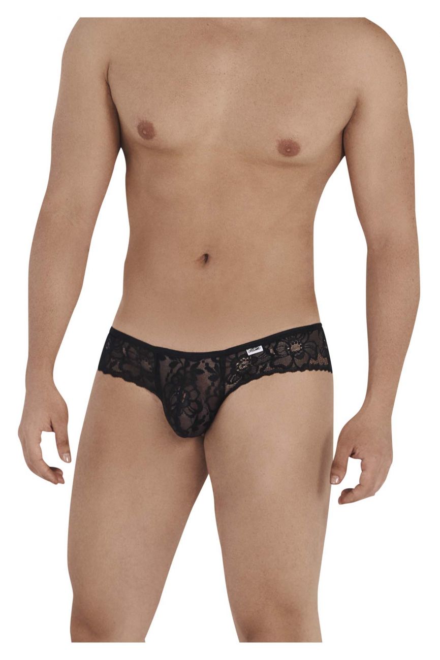 JCSTK -  CandyMan 99551 Lace Peekaboo Briefs Black