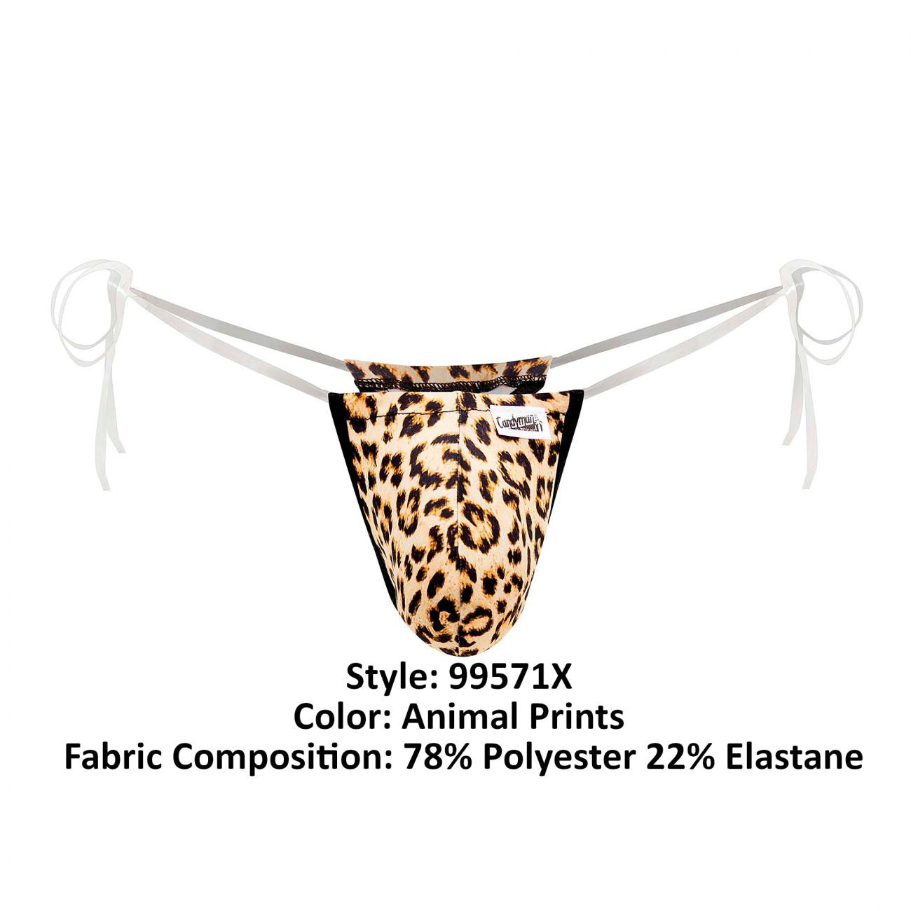 JCSTK - CandyMan 99571X Invisible Strap Micro G-String Animal Print Plus Sizes