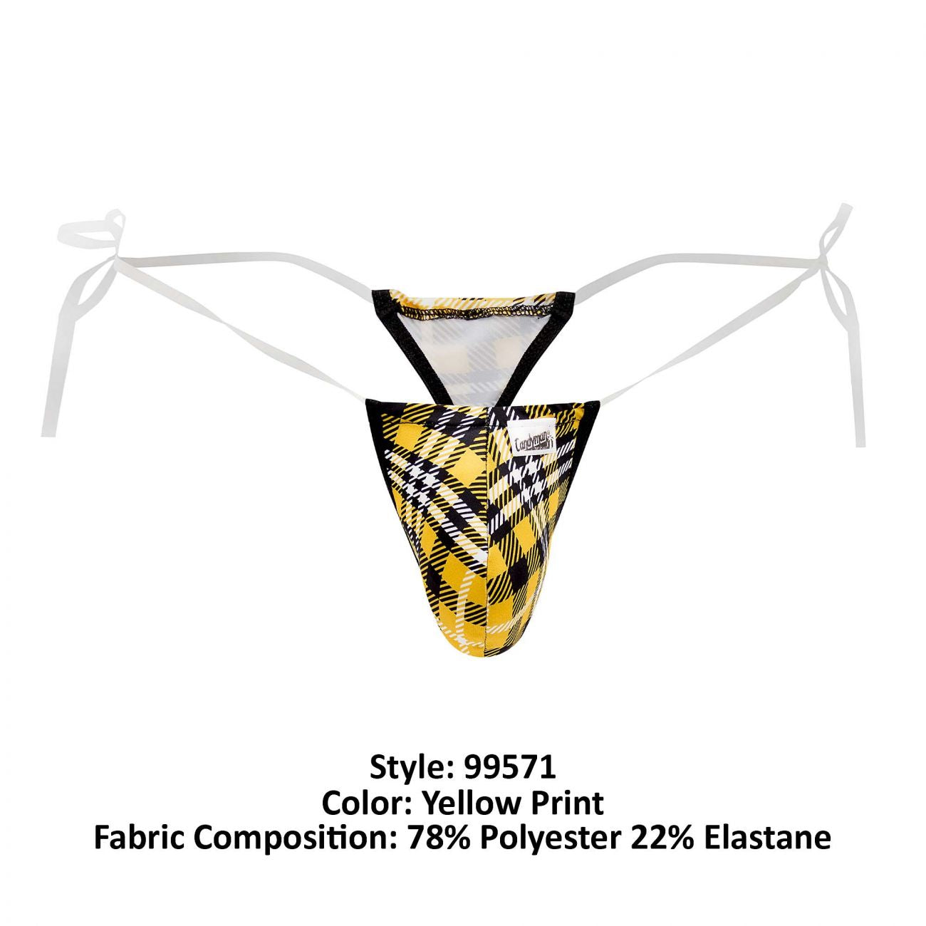 JCSTK - CandyMan 99571 Invisible Strap Micro G-String Yellow Print