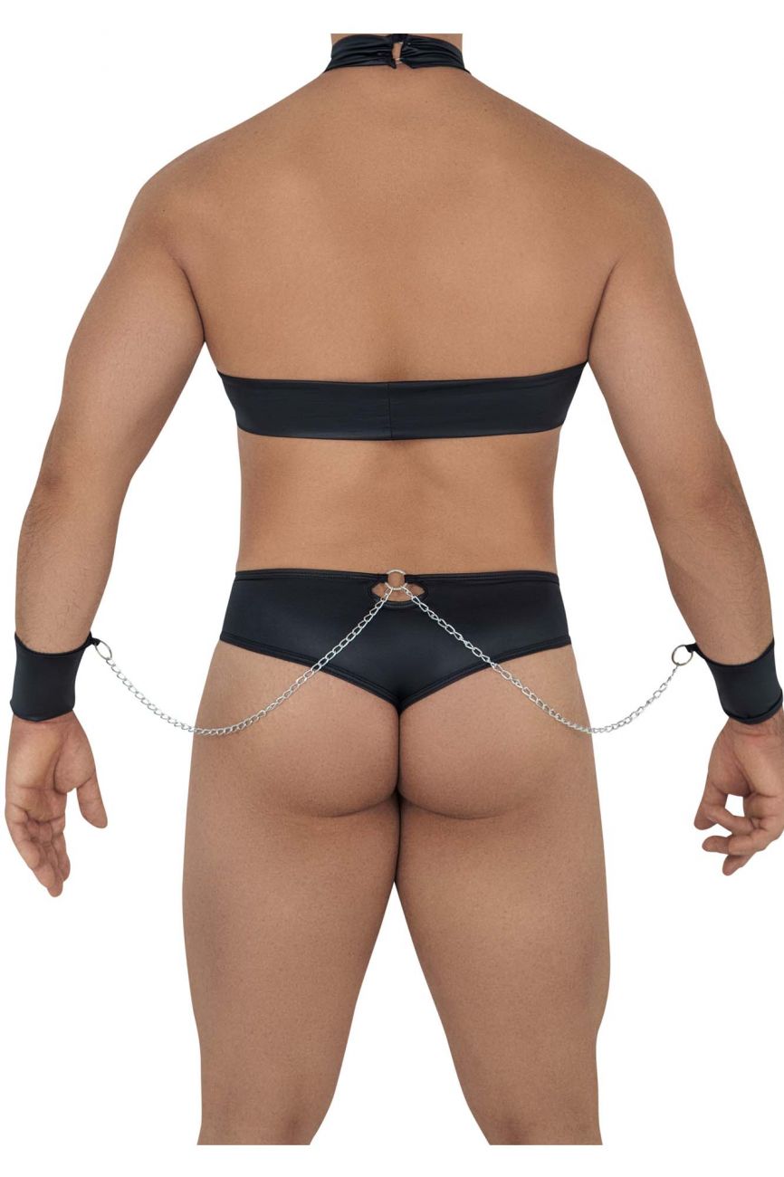 JCSTK - CandyMan 99592 Harness-Thongs Outfit Black