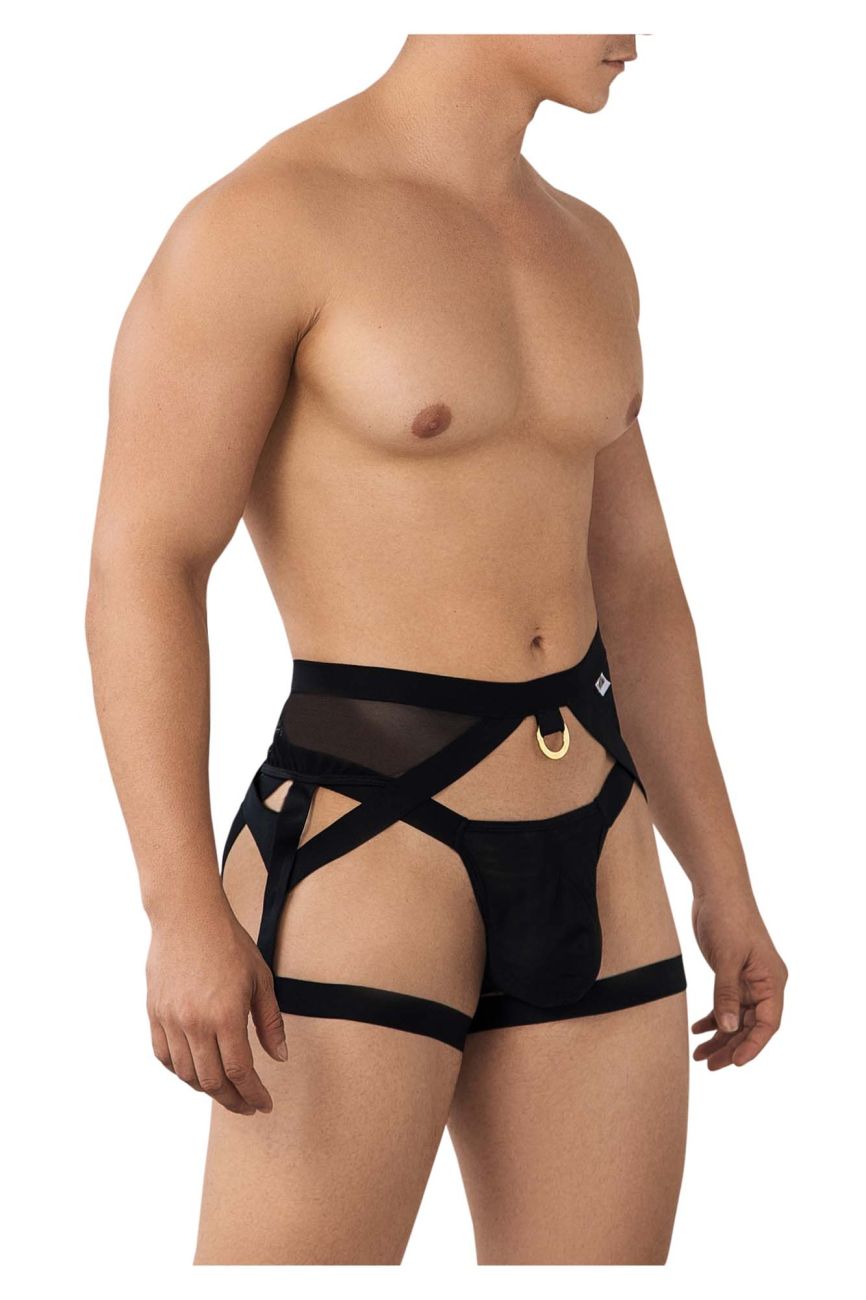 JCSTK - CandyMan 99623 Sexy Garter Jockstrap Black