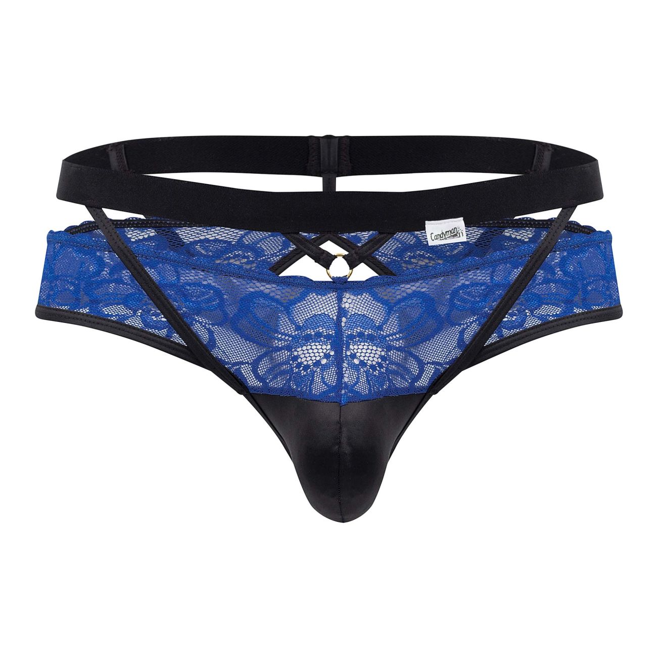 JCSTK - CandyMan 99627 Lace Jockstrap Blue