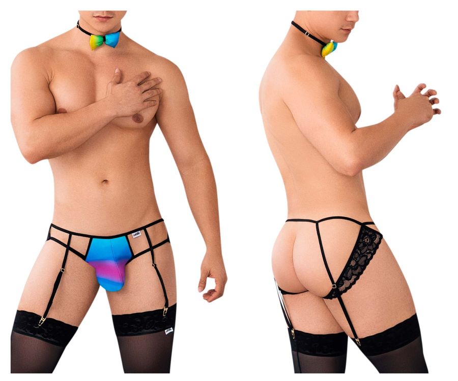 JCSTK - CandyMan 99630 Colorful Garter Jockstrap Rainbow