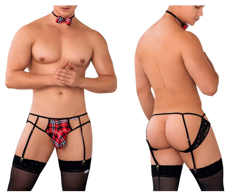 JCSTK - CandyMan 99630 Colorful Garter Jockstrap Red Tartan