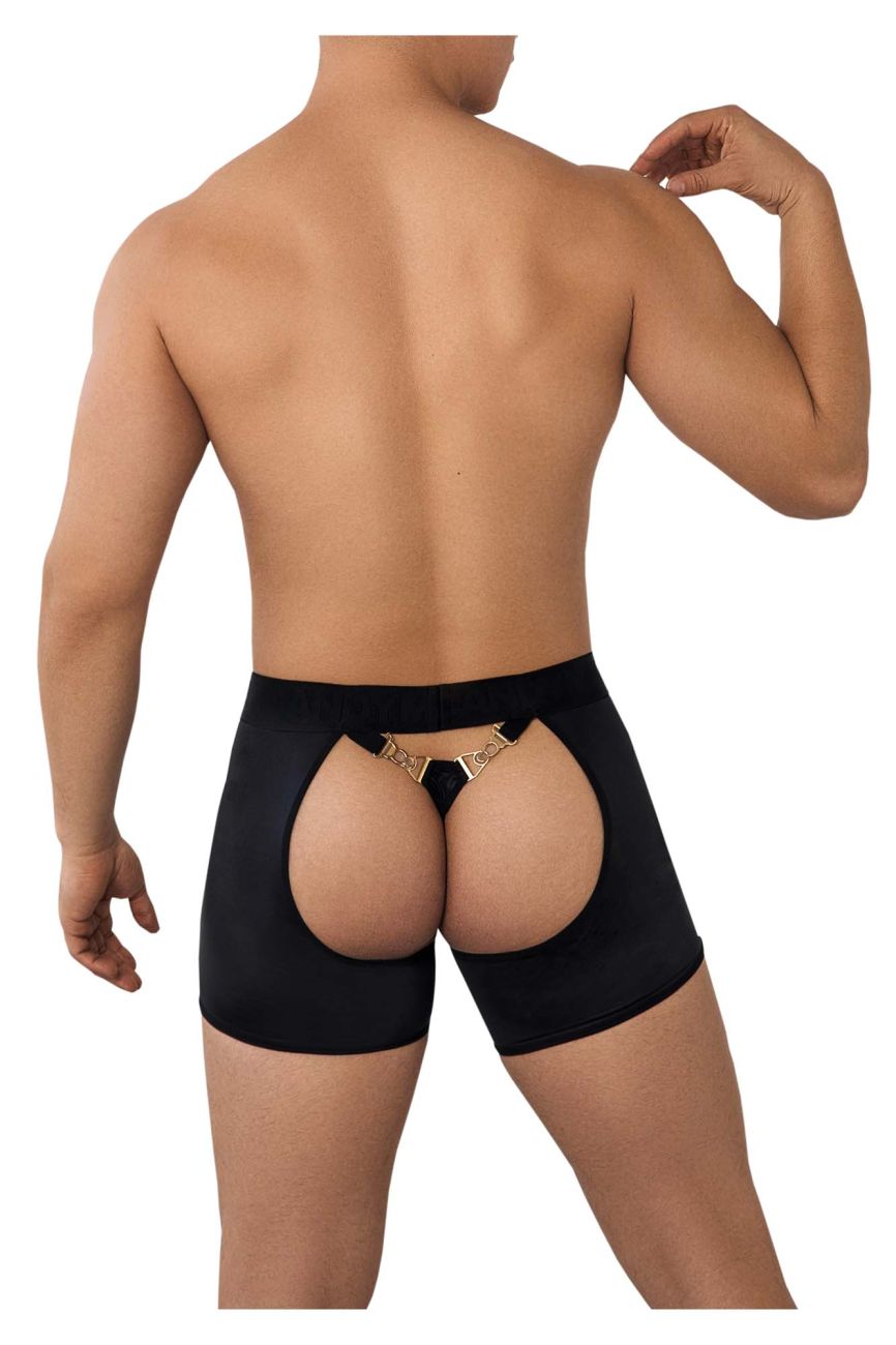 CandyMan 99637 Mens Statement Chaps Thongs with Chains Black