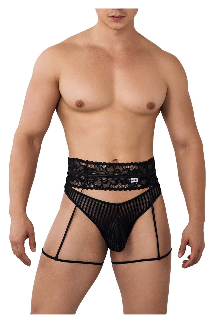 JCSTK - CandyMan 99648 Garter Thongs Black