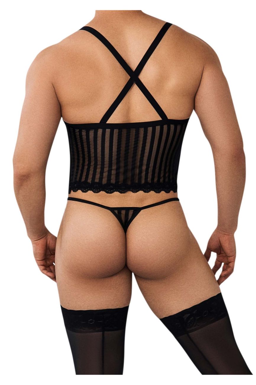 JCSTK - CandyMan 99654 Mesh Two Piece Set Black