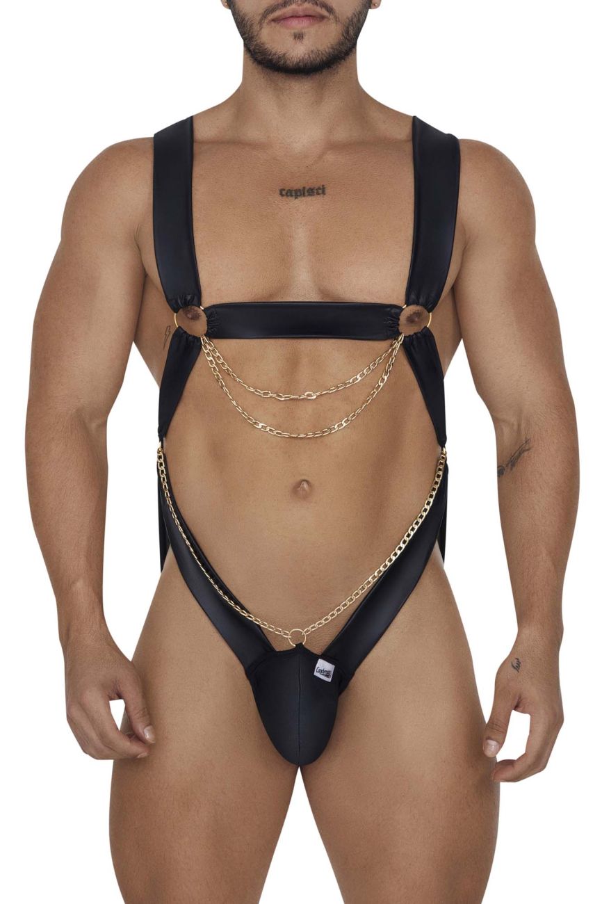 JCSTK - CandyMan 99695 Harness Bodysuit Black