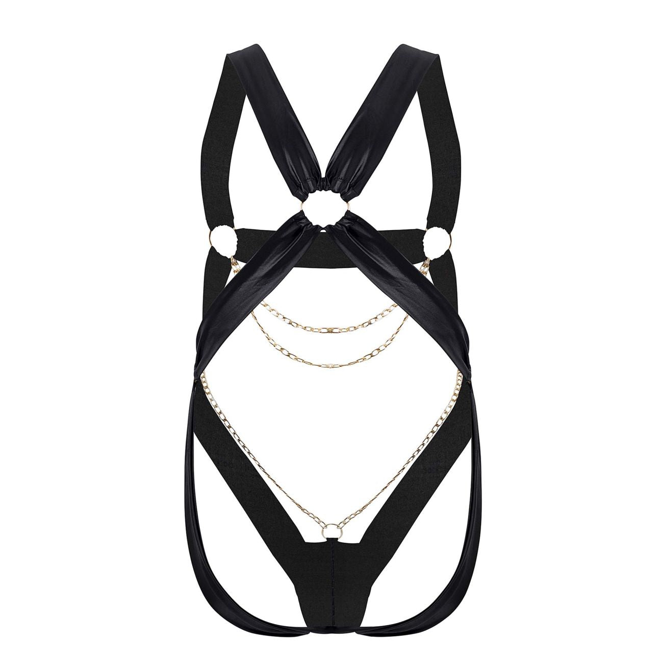 JCSTK - CandyMan 99695 Harness Bodysuit Black