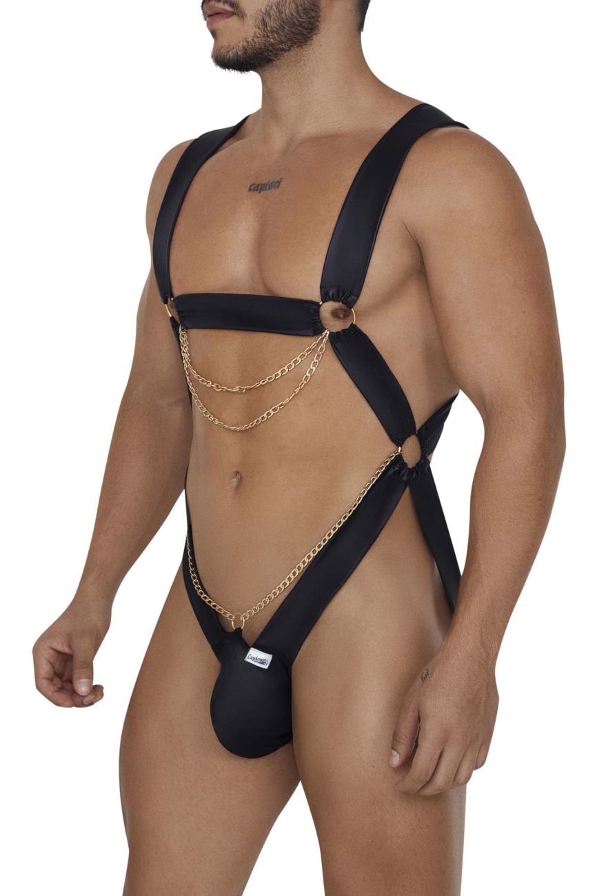 JCSTK - CandyMan 99695 Harness Bodysuit Black