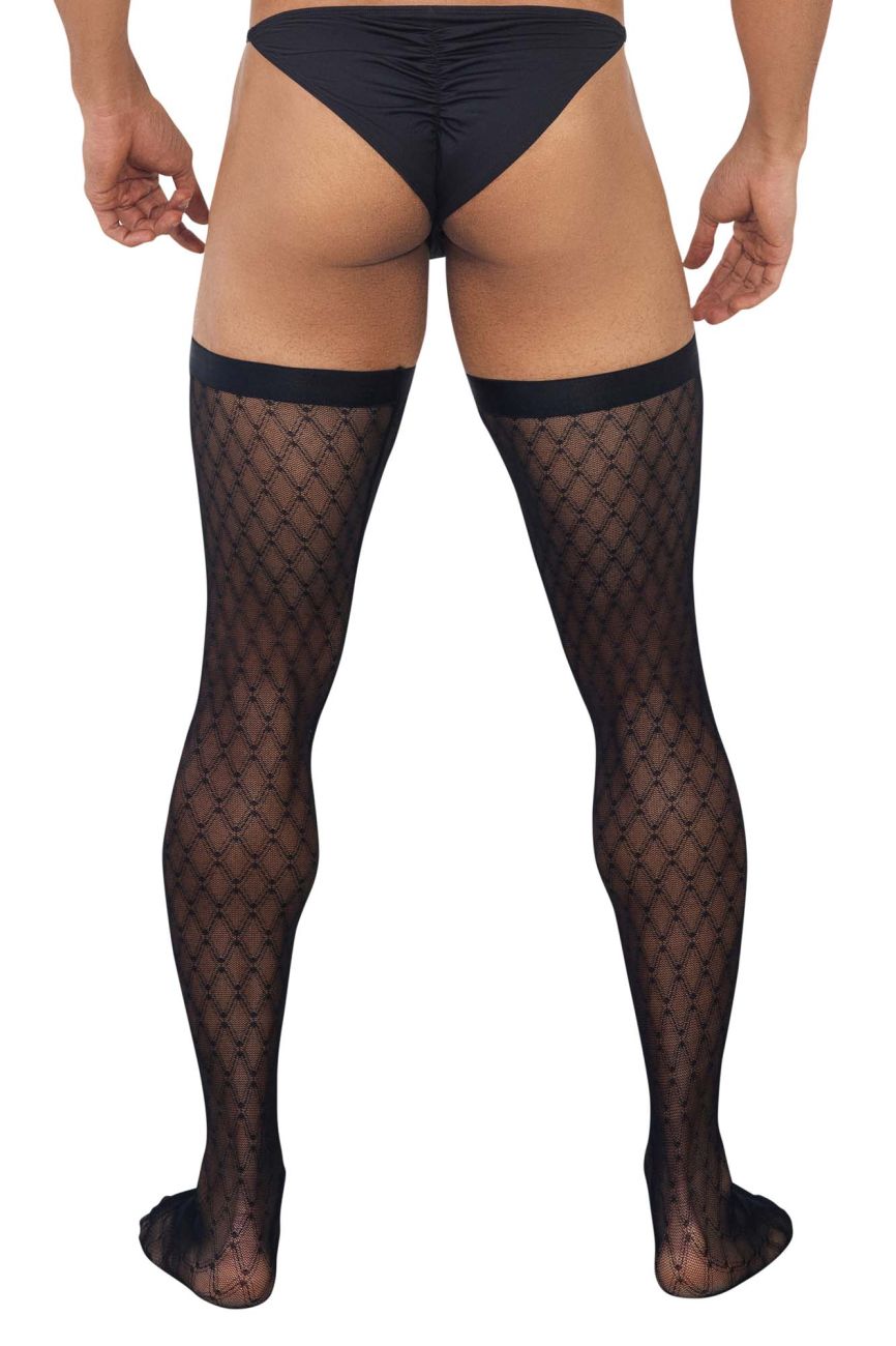 JCSTK - CandyMan 99735 Mesh Thigh Highs Black